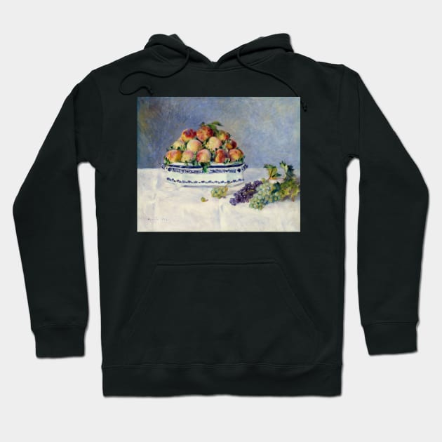 Still Life with Peaches and Grapes by Auguste Renoir Hoodie by Classic Art Stall